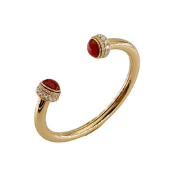 PIAGET "Possession" Bangle in rose gold, carnelian, and diamonds