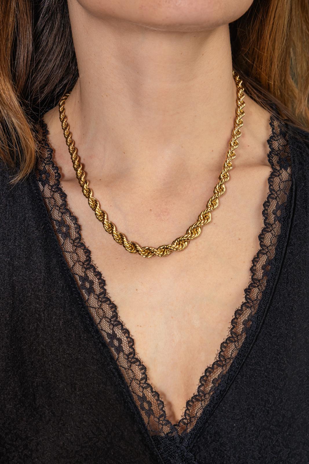 Collier Maille corde Or jaune