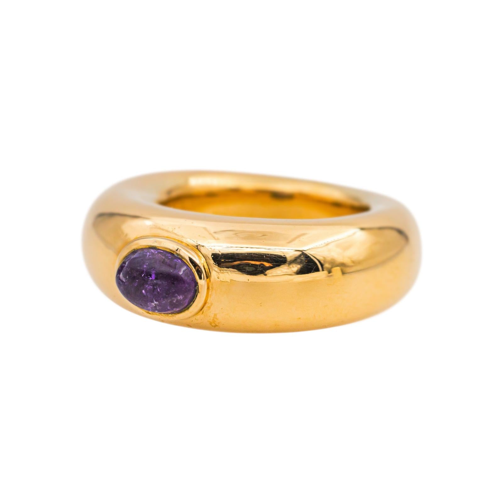 Chaumet Bague Jonc  Or jaune Saphir Violet