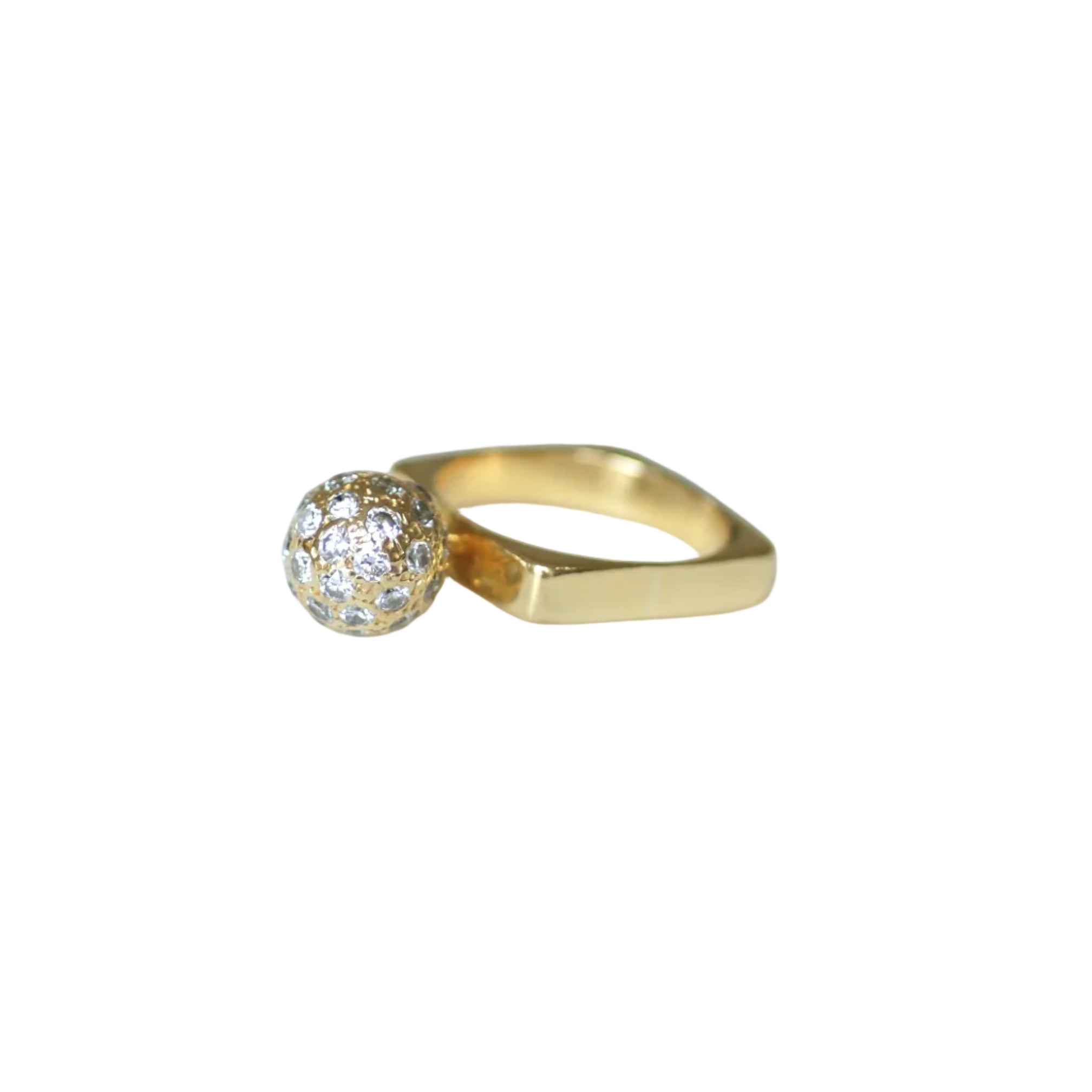 Ring DINH VAN in yellow gold and diamonds