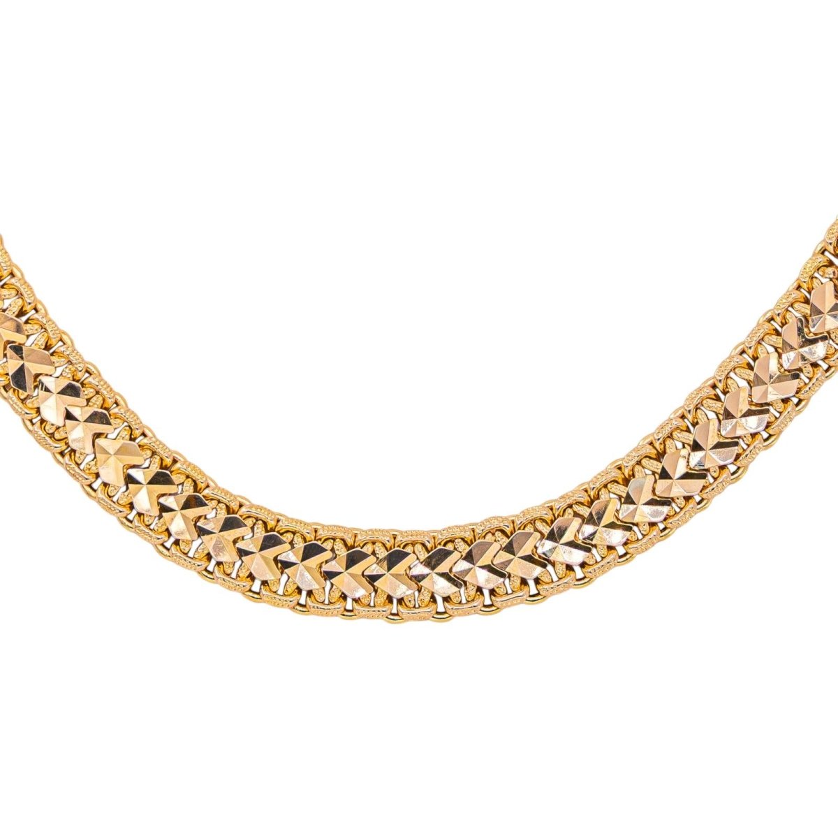 Caplain Paris Collier Maille figaro Or jaune Saphir - Castafiore