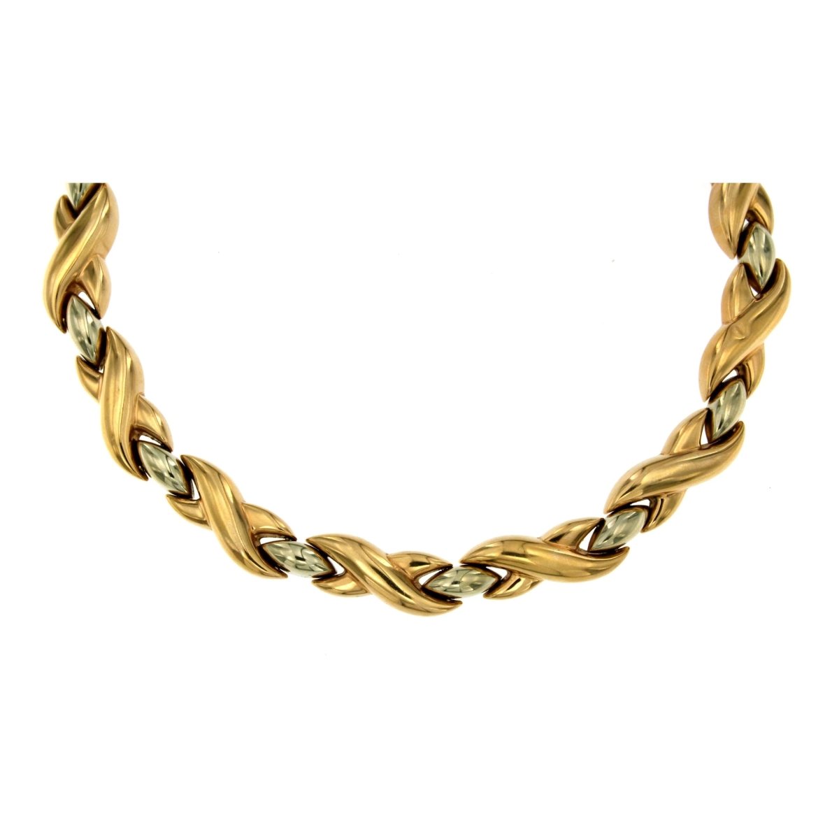 Cartier 18k Bi - color Gold Link Necklace - Castafiore