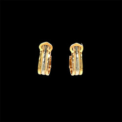 Cartier 2 C Trinity Gold Clip - on Earrings - Castafiore