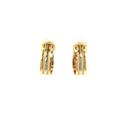 Cartier 2 C Trinity Gold Clip - on Earrings - Castafiore