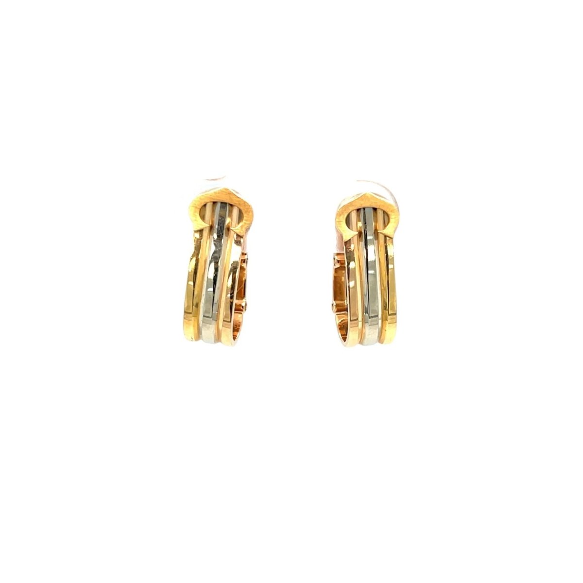 Cartier 2 C Trinity Gold Clip - on Earrings - Castafiore