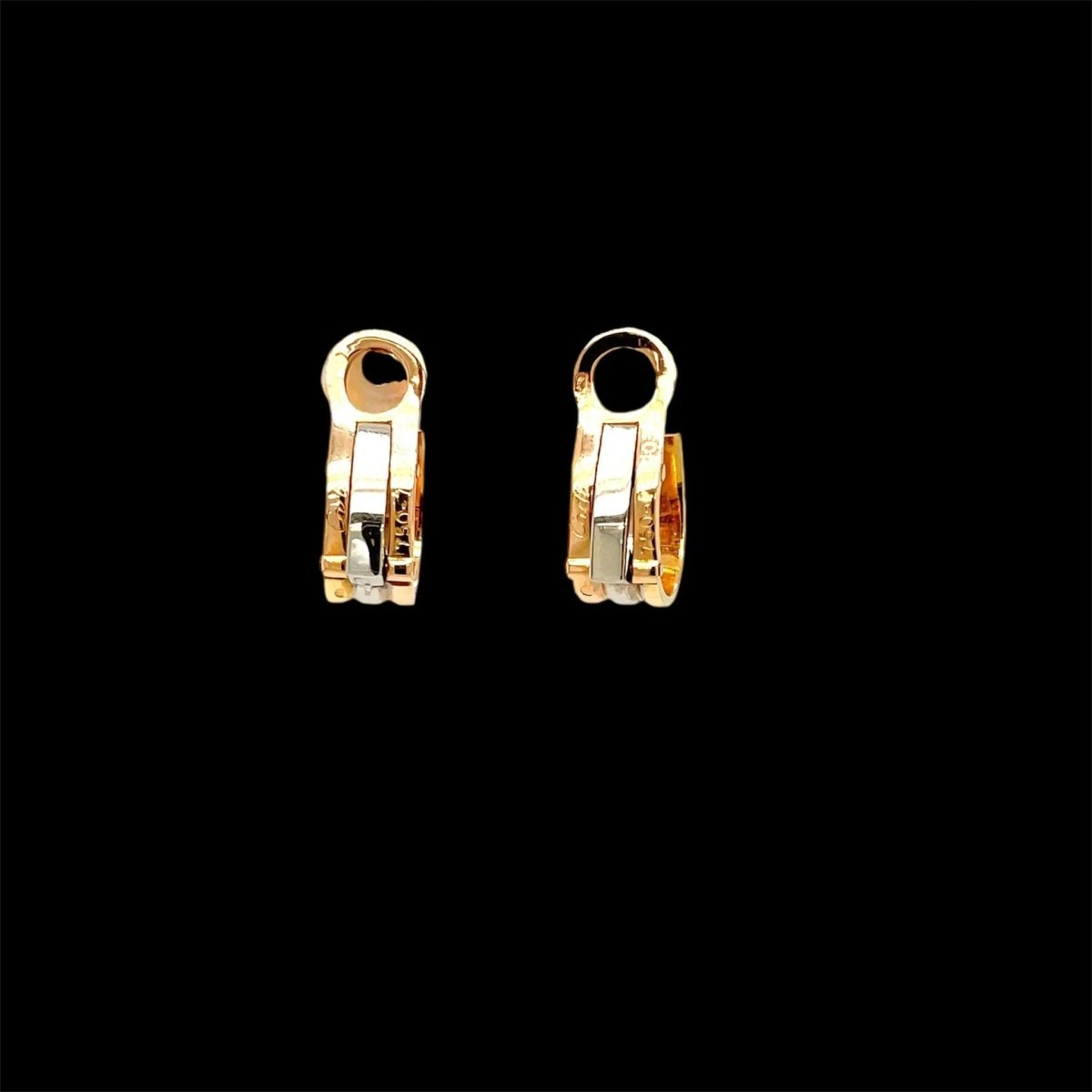 Cartier 2 C Trinity Gold Clip - on Earrings - Castafiore