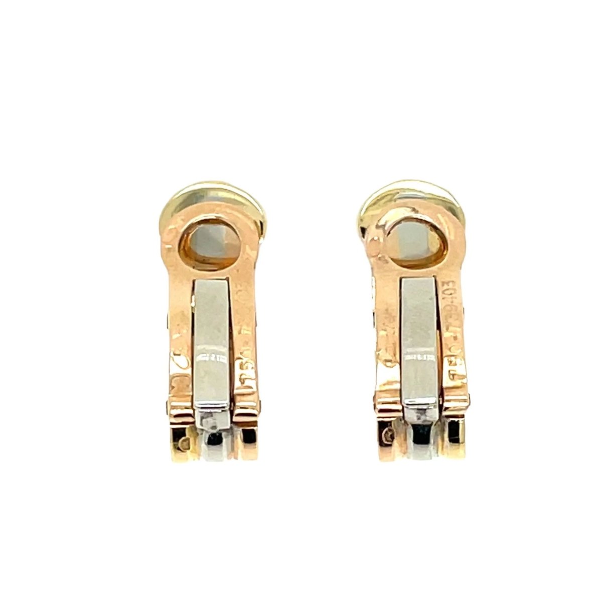 Cartier 2 C Trinity Gold Clip - on Earrings - Castafiore