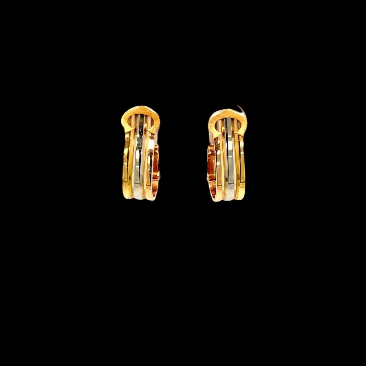 Cartier 2 C Trinity Gold Clip - on Earrings - Castafiore