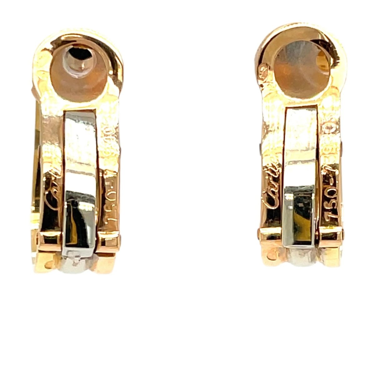 Cartier 2 C Trinity Gold Clip - on Earrings - Castafiore
