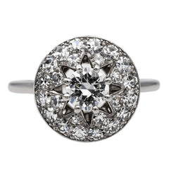 Cartier Bague Art déco Platine Diamant - Castafiore