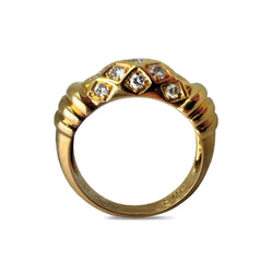 CARTIER Bague jonc résille orné de diamants. - Castafiore