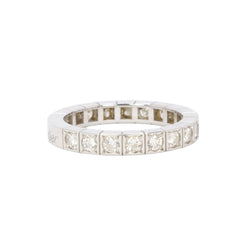 CARTIER Bague Lanière or blanc diamants - Castafiore
