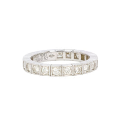 CARTIER Bague Lanière or blanc diamants - Castafiore