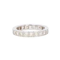 CARTIER Bague Lanière or blanc diamants - Castafiore
