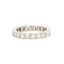 CARTIER Bague Lanière or blanc diamants - Castafiore