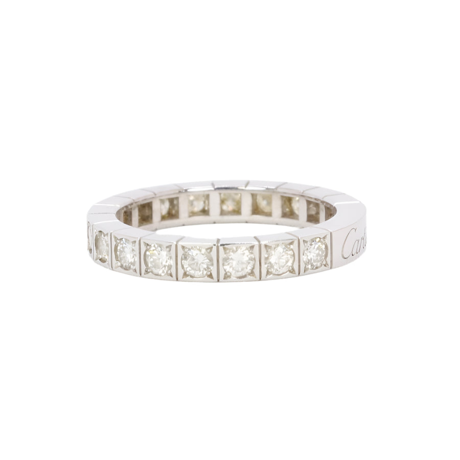 CARTIER Bague Lanière or blanc diamants - Castafiore