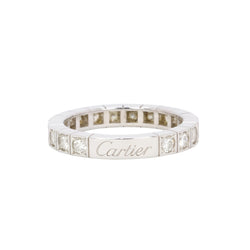 CARTIER Bague Lanière or blanc diamants - Castafiore