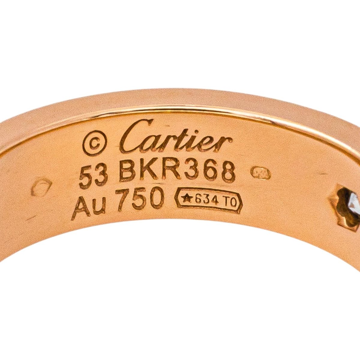 Cartier Bague Love Or rose Diamant - Castafiore