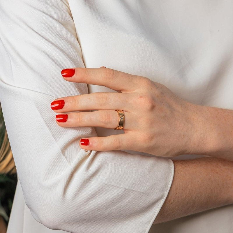 Cartier Bague Love Or rose Diamant - Castafiore