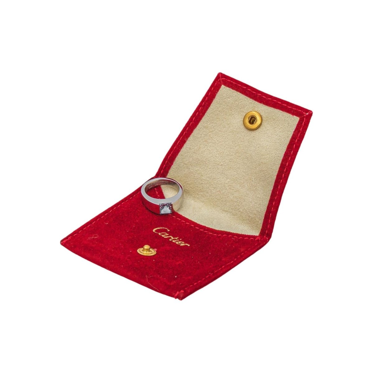 Cartier Bague Tank Or blanc Aigue-marine - Castafiore