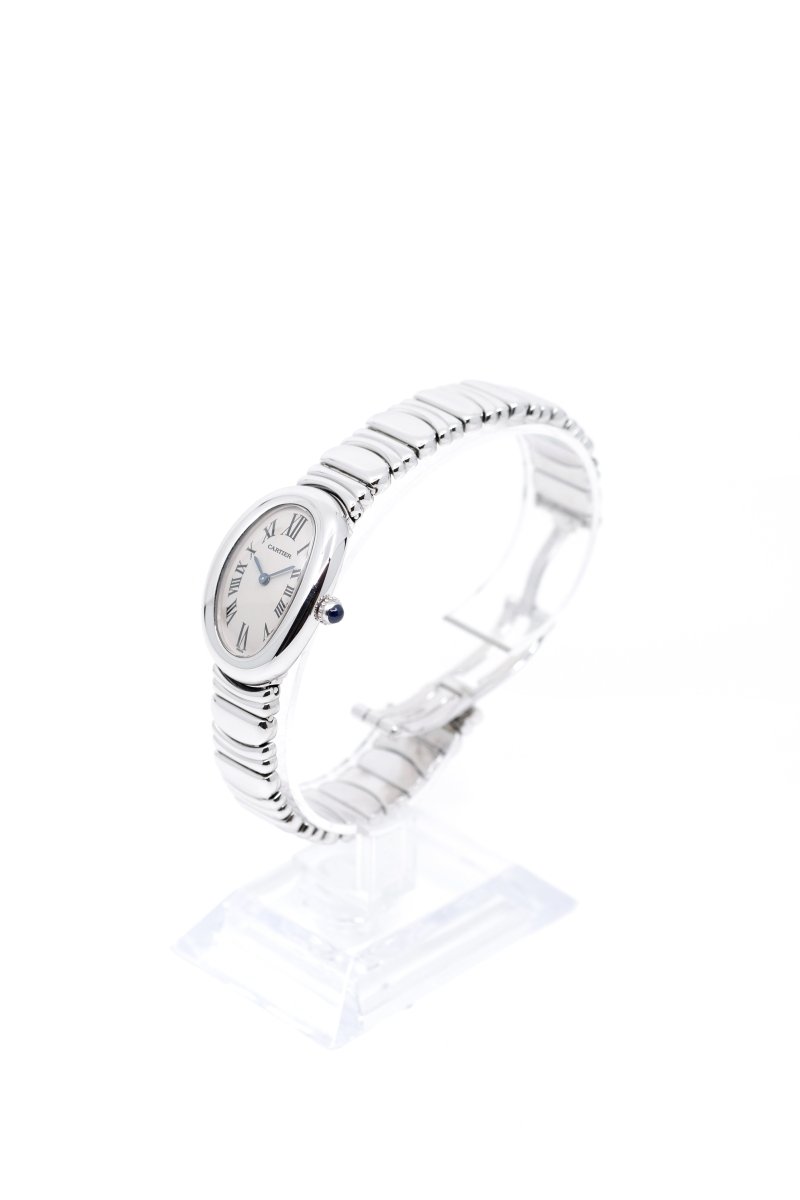 Cartier Baignoire "Casque d'or" Or blanc - v. 1990 - Castafiore