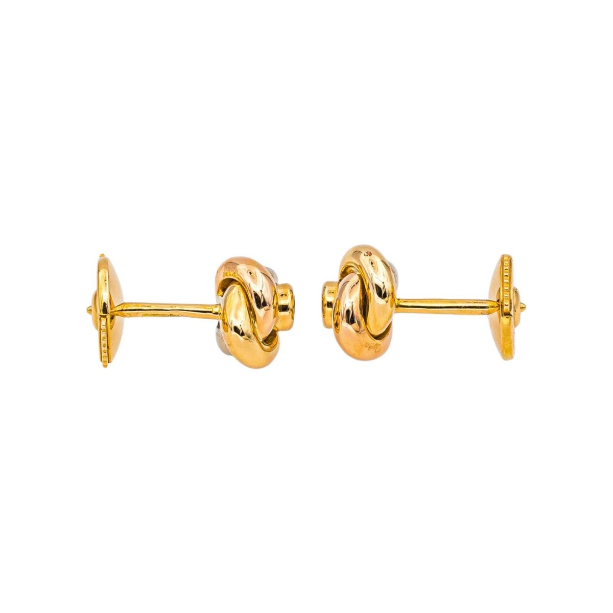 Cartier Boucles d'oreilles Puces Trinity Or rose Diamant - Castafiore