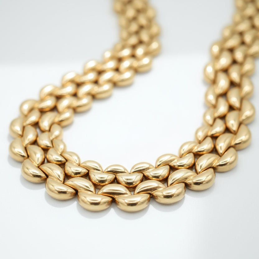 Cartier - Collier Demi Lune - Or jaune - Castafiore