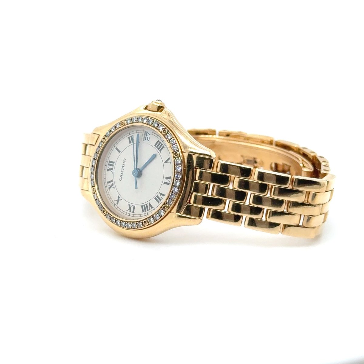 Cartier - Montre Cougar - Or Jaune et Diamants - Castafiore