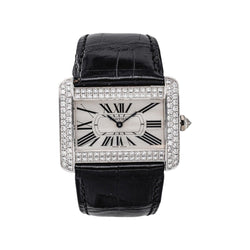 Cartier Montre Tank Divan Or blanc Diamant - Castafiore