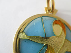 CARTIER - Pendentif Sagittaire Email plique à jour Or - Castafiore