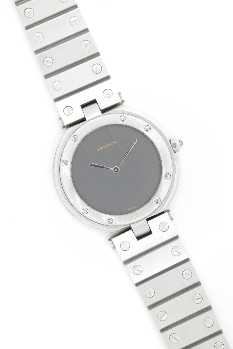 Cartier Santos "Vendôme" Ghost Acier ref. 8192 - Grand Modèle - 1982 (full set) - Castafiore