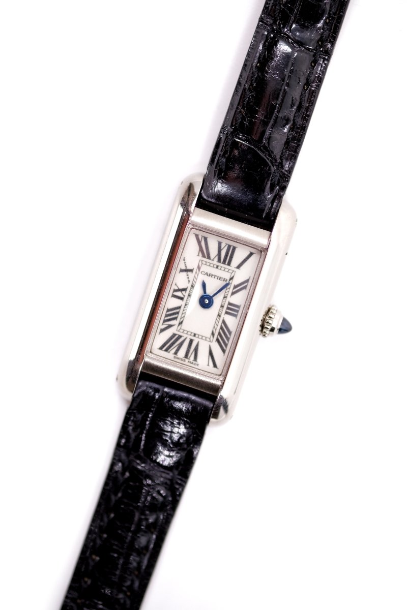 Cartier Tank Mini Allongée - Or blanc - v. 1995 - Castafiore