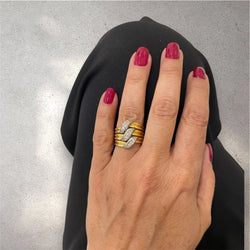 Cartier Trilium Model Diamond Gold Ring - Castafiore