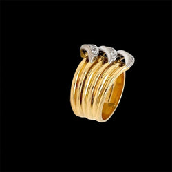 Cartier Trilium Model Diamond Gold Ring - Castafiore