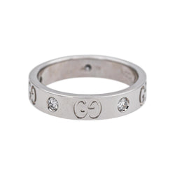 Gucci Bague Icon Or blanc