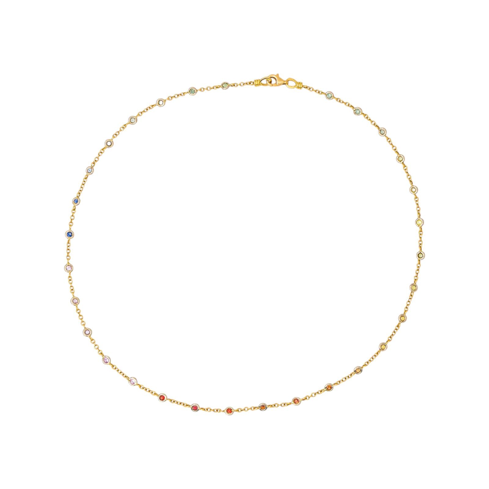 Collier  Or jaune Saphir