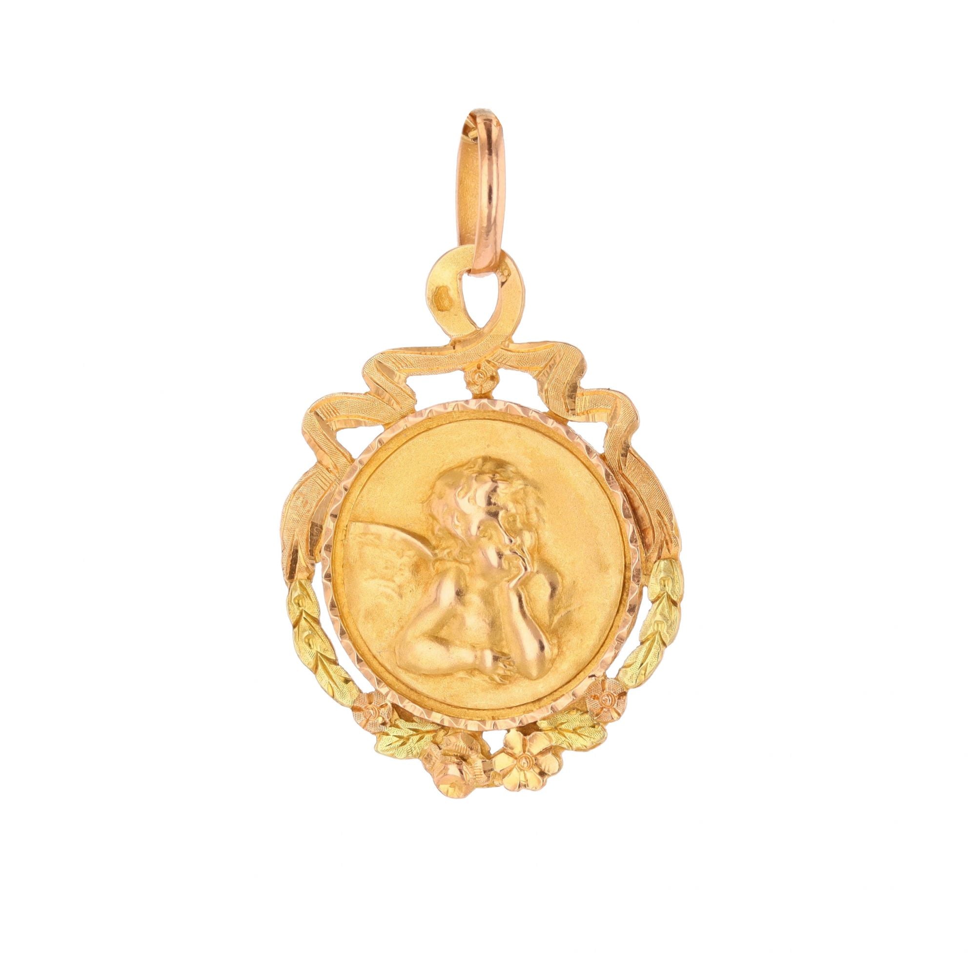 Rose gold and green gold Medal