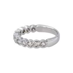 White gold Diamond Half-Wedding Band