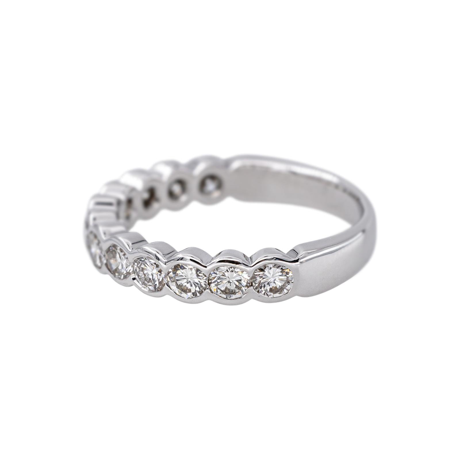 White gold Diamond Half-Wedding Band