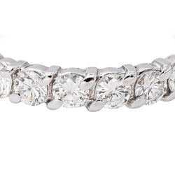 American-Style Wedding Band in White gold with Diamonds