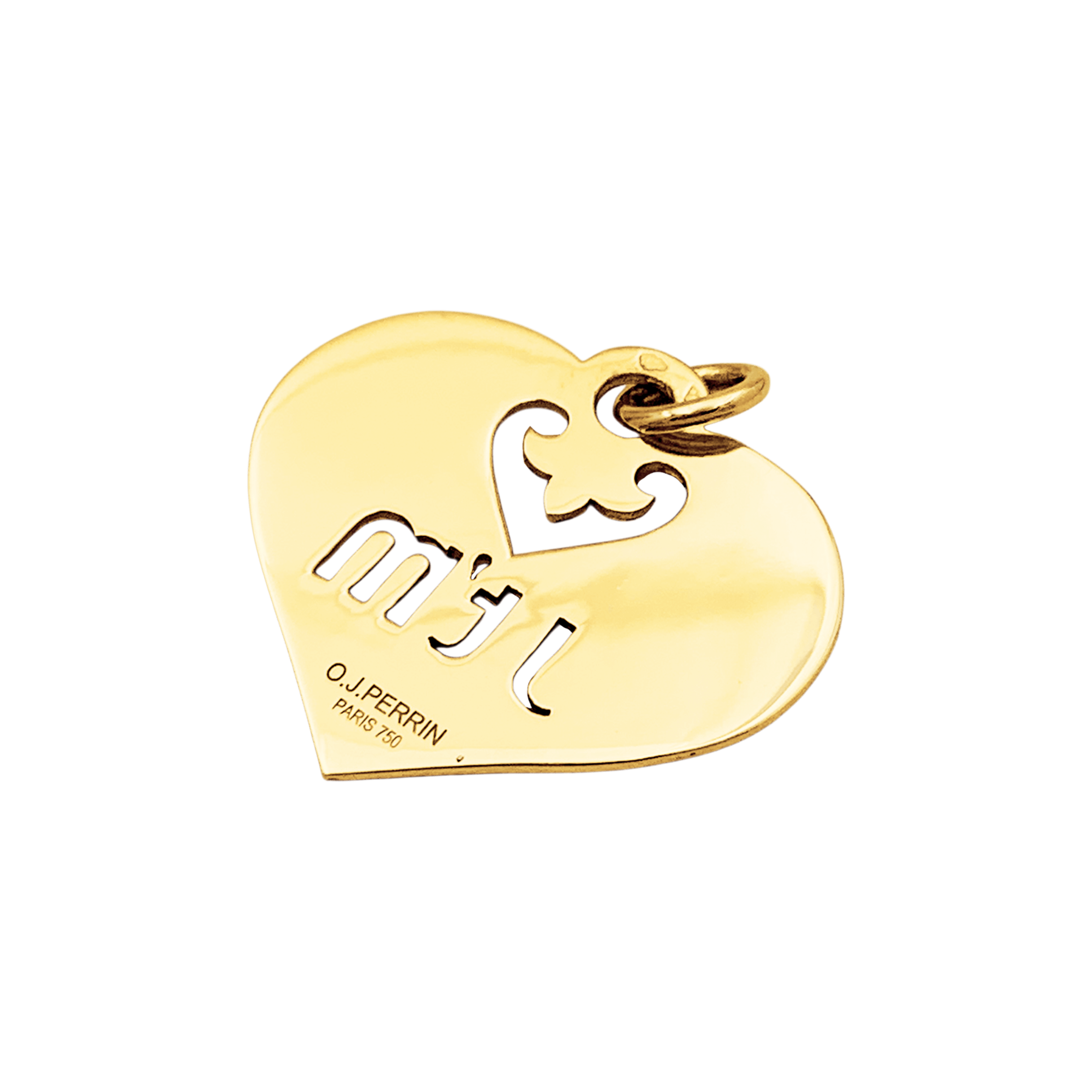 Pendentif O.J.Perrin, "Coeur Légendes", en or jaune.