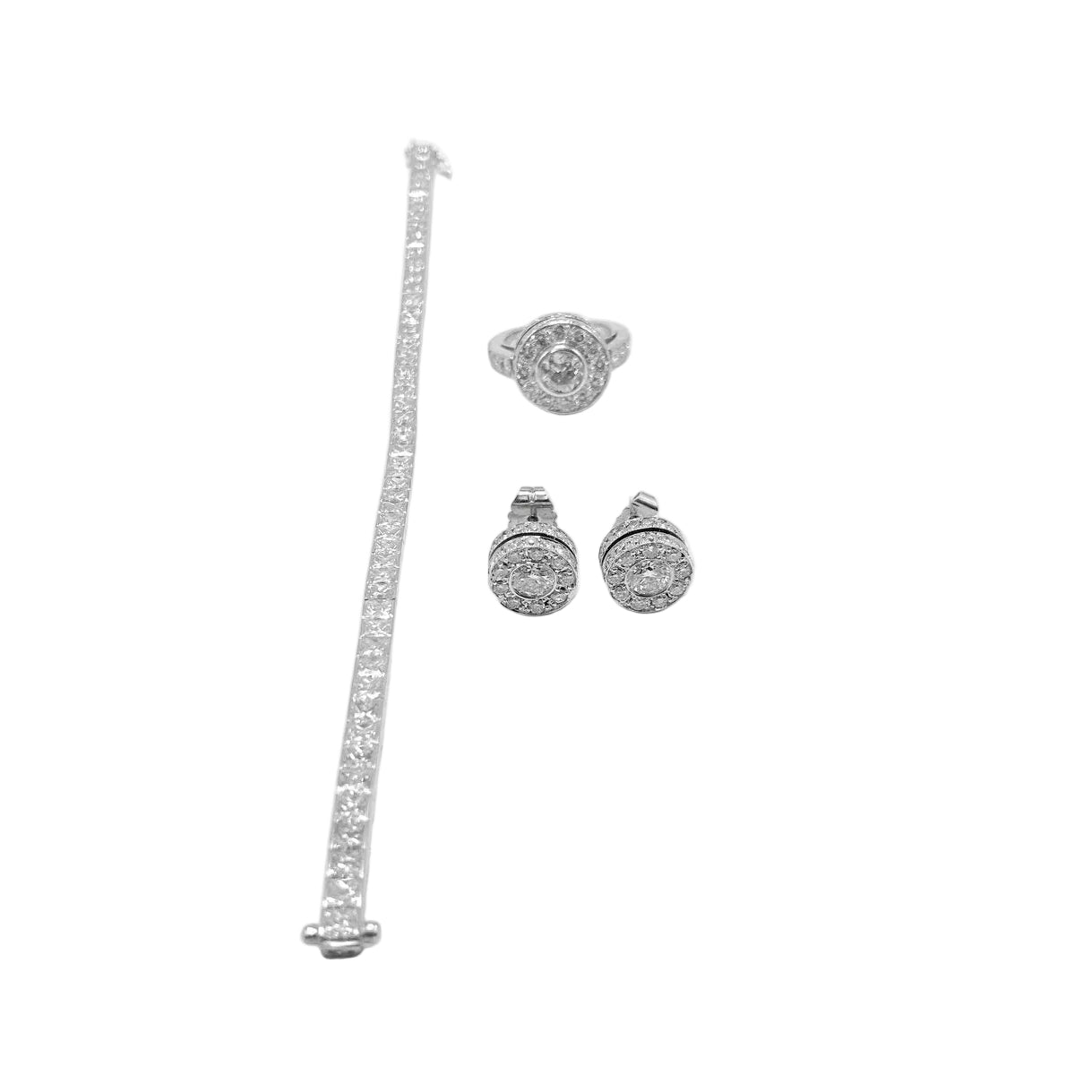 "Ligne" Bracelet in White Gold and Diamonds