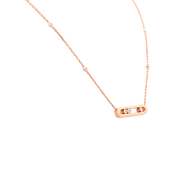MESSIKA "Baby Move" PM Necklace with Pendant in Rose Gold and Diamonds