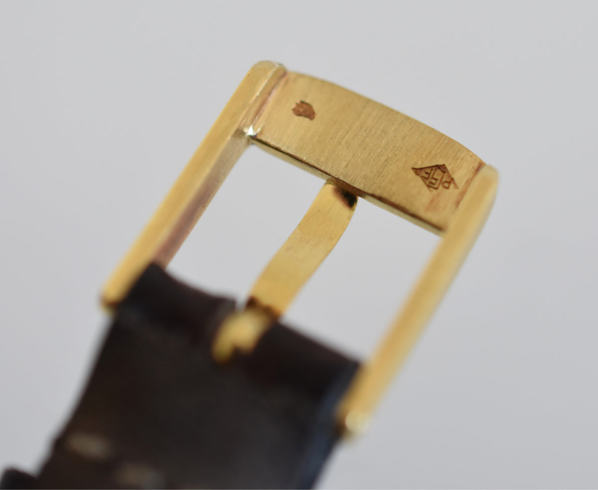 VACHERON CONSTANTIN Watch for CHAUMET in yellow gold, leather, and diamonds