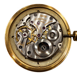 LECOULTRE watch in yellow gold and leather