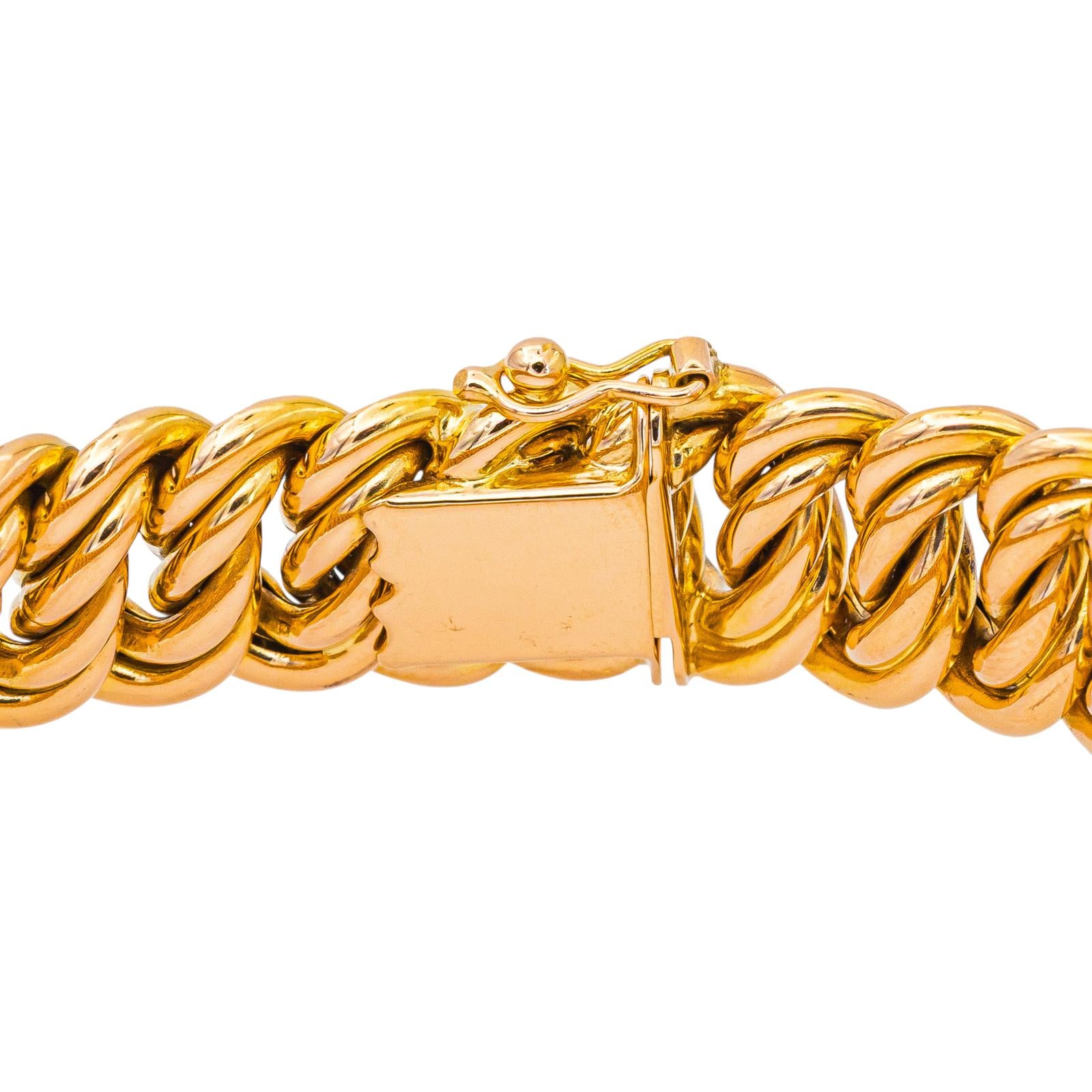 Yellow Gold American Link Bracelet