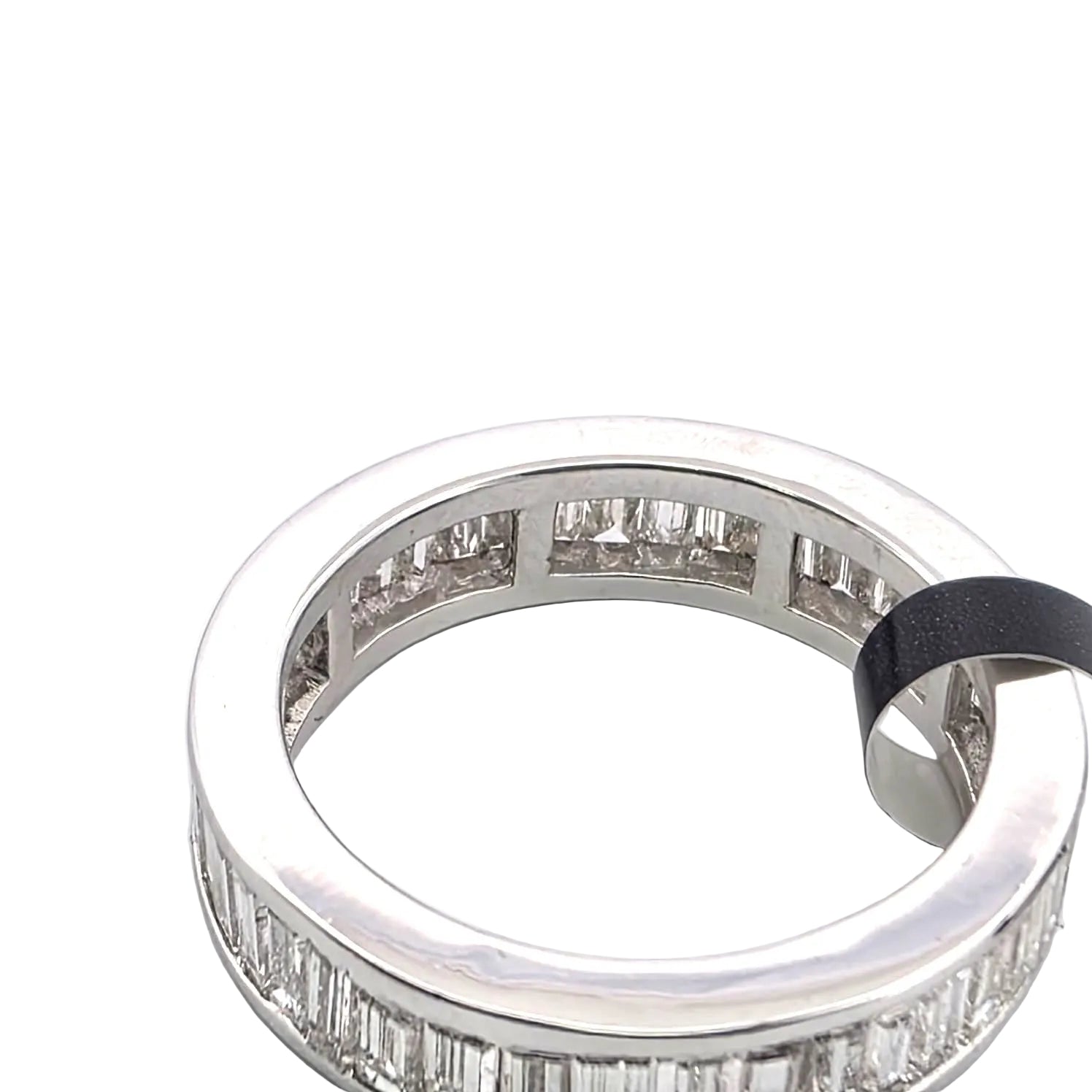 White Gold and Diamond Wedding Band