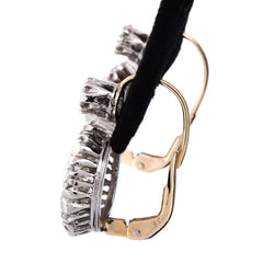 Platinum and Diamond Lever-back Earrings