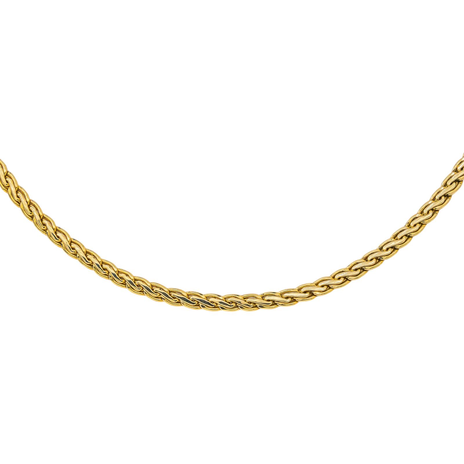 Collier Maille tressée Or jaune