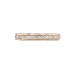 White Gold and Diamond Wedding Band